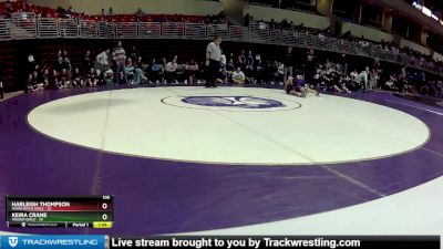 105 lbs Round 1 (8 Team) - Keira Crane, Minden Girls vs Harleigh Thompson, Wood River Girls