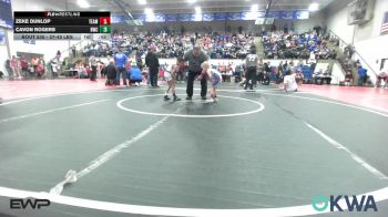 37-40 lbs Semifinal - Zeke Dunlop, Team Tulsa Wrestling Club vs Cavon Rogers, Berryhill Wrestling Club