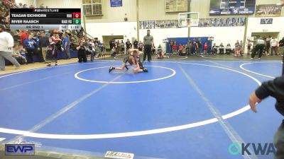 61 lbs Rr Rnd 1 - Teagan Eichhorn, Vinita Kids Wrestling vs River Raasch, Black Fox Wrestling Club