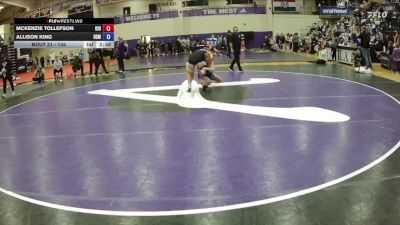 145 lbs Champ. Round 1 - McKenzie Tollefson, Upper Iowa vs Allison King, University Of Saint Mary