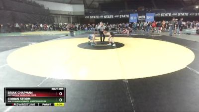 75 lbs Champ. Round 2 - Briak Chapman, Mat Demon Wrestling Club vs Corbin Storm, White River Hornets Wrestling Club