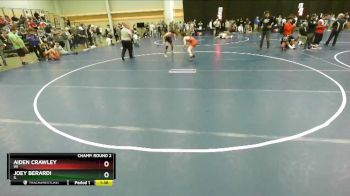 132 lbs Champ. Round 2 - Aiden Crawley, WI vs Joey Berardi, IL