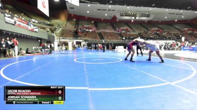 215 lbs 1st Place Match - Jacob Ruacho, Central High School Wrestling vs Jordan Schwarm, Ukiah High School Wrestling