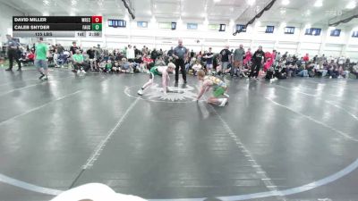 125 lbs Consi Of 4 - David Miller, Wrecking Crew - HS vs Caleb Snyder, Faust Wrestling Club - HS