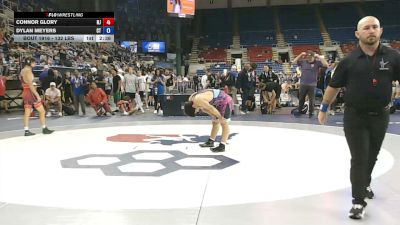 132 lbs Cons. Rd Of 64 - Connor Glory, New Jersey vs Dylan Meyers, Connecticut
