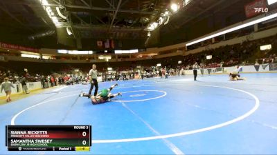 118 lbs Round 3 - Samantha Swesey, Show Low Jr High School vs Sianna Ricketts, Prescott Valley Bighorns