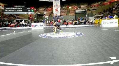 Schoolboys - 92 lbs Semis - Cameron Bartlow, USA Gold Wrestling Club vs Maverick Sanchez, Rough House Wrestling