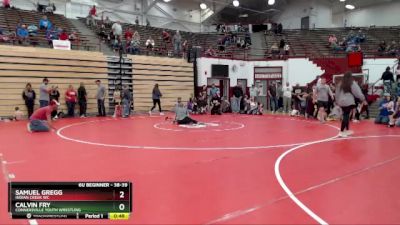 38-39 lbs Round 3 - Samuel Gregg, Indian Creek WC vs Calvin Fry, Connersville Youth Wrestling