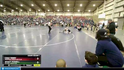 90 lbs Champ. Round 1 - Cole Terry, Viewmont Wrestling Club vs Wyatt Powell, Victory Wrestling