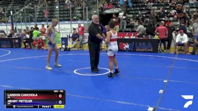 92 lbs Cons. Round 3 - Landon Canchola, PA vs Henry Metzler, WI