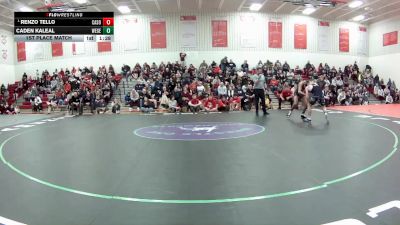120 lbs 1st Place Match - Renzo Tello, Canton South vs Caden Kaleal, West Geauga