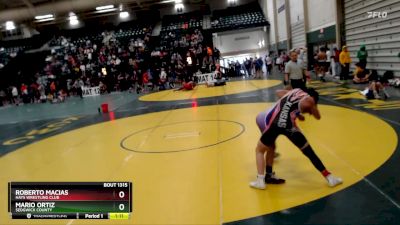 144 lbs Quarterfinal - Mario Ortiz, Sedgwick County vs Roberto Macias, Hays Wrestling Club