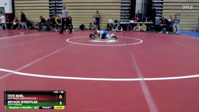 58 lbs Quarterfinal - Tate Burl, Southport Wrestling Club vs Bryson Shreffler, South Gibson