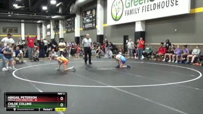 73 lbs Round 2 (4 Team) - Abigail Peterson, Female Elite Wrestling vs Chloe Collins, Illinois