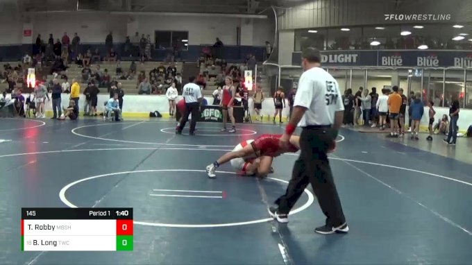145 lbs Cons. Round 2 - Brennen Long, Tomahawk Wrestling Club vs Tyrell Robby, Miami Beach Senior High