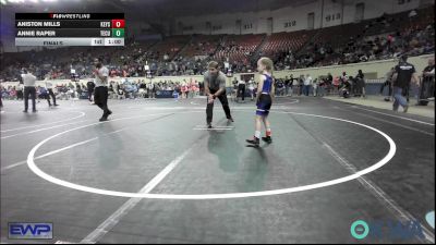 49 lbs Final - Aniston Mills, Keystone Kids Wrestling Club vs Annie Raper, Tecumseh Youth Wrestling