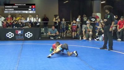 53 lbs Cons. Semis - Connor Check, Lake Zurich Cubs vs Kai Fusco, Inland Northwest Wrestling Training Center