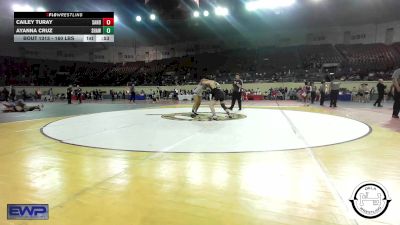 160 lbs Consolation - Cailey Turay, Sand Springs Jr High vs Ayanna Cruz, Shawnee Wrestling