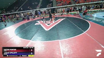 62-68 lbs Round 3 - Axton Porter, Utah vs Logan Spillett, Idaho