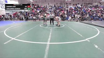 Boys 157 lbs Quarterfinal - Guillermo Guzman, Monterey Boys vs Hunter Luna, Saint Francis Boys