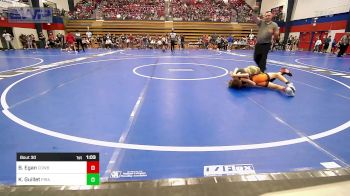 80 lbs Quarterfinal - Bradley Egan, Cowboy Wrestling vs Kannon L. Guillet, Pirate Wrestling Club