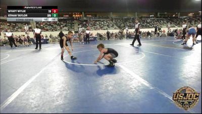 52 lbs Consolation - Wyatt Wylie, Tuttle Wrestling vs Ethan Taylor, Shelton Wrestling Academy