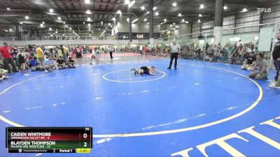 70 lbs Round 2 (6 Team) - Blayden Thompson, RALEIGH ARE WRESTLING vs Caiden Whitmore, SHENANDOAH VALLEY WC