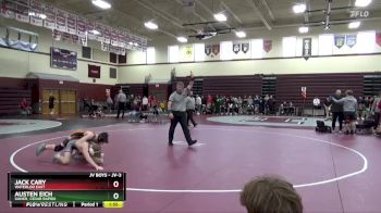 JV-3 lbs Semifinal - Austen Eich, Xavier, Cedar Rapids vs Jack Cary, Waterloo East