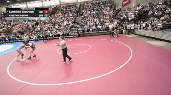 3A 100 lbs Quarterfinal - Raelynn Kaniho, Canyon View vs Samantha Wingfield, Grantsville