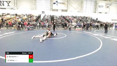 136 lbs Cons. Round 3 - Peyton Miller, Whitney Point Youth Wrestling Club vs Gabriel Benjamin, Club Not Listed