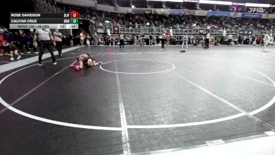46 lbs Final - Rose Davidson, SlyFox Wr Ac vs Caliyah Cruz, Grindhouse