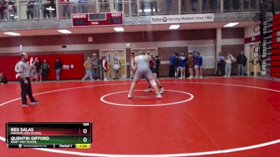 285 lbs Semifinal - Rex Salas, Madison High School vs Quentin Gifford, Rigby High School