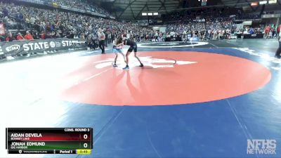 3A 120 lbs Cons. Round 3 - Jonah Edmund, Gig Harbor vs Aidan Devela, Bonney Lake