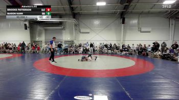 55 lbs Rr Rnd 3 - Brooks Patterson, Slate Wrestling Academy Navy ES vs Mason Karr, RWA Black ES