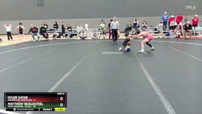 68 lbs Round 2 (6 Team) - Matthew Sicklesteel, Team Donahoe - Black vs Syler Sayne, Crossroads Wrestling