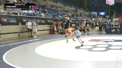 132 lbs 5th Place Match - Lewis Davis, Arkansas vs Jeffrey Dunaway, Illinois