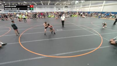 85 lbs 7th Place Match - Michael Dudak, Iii, Region Wrestling Academy vs Jaxton Coyer, Unattached