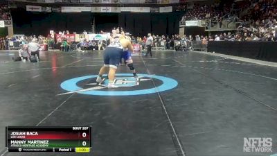 5A 285 lbs Quarterfinal - Josiah Baca, Los Lunas vs Manny Martinez, Atrisco Heritage Academy