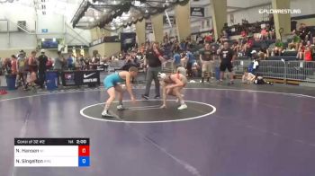 55 kg Consi Of 32 #2 - Nolan Hansen, Team Wisconsin vs Nash Singelton, Roseburg Mat Club