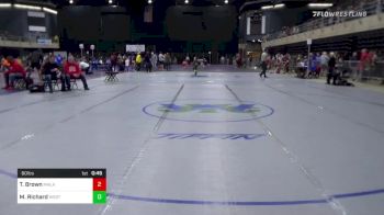 60 lbs Quarterfinal - Tommy Brown, Malaga vs Marek Richard, Westminister