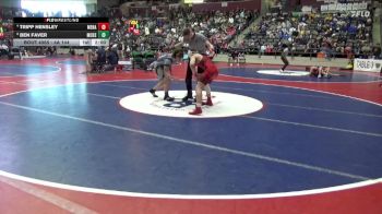 4A 144 lbs Cons. Round 1 - Ben Faver, MAUMELLE CHARTER HIGH SCHOOL vs Tripp Hensley, Mena