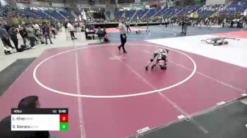 49 lbs Quarterfinal - Landon Khan, Bear Cave WC vs Greyson Romero, Alamosa Wc