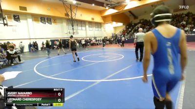 106 lbs Round 4 - Avery Navarro, Arizona Lutheran HS vs Leonard Cheresposy, Hopi