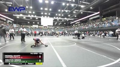 120 lbs Quarterfinal - Mowgli Scott, Maize Wrestling Club vs Weston Green, Norton Kids Wrestling Club