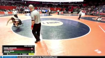 2A 144 lbs Cons. Round 2 - Dana Wickson, Rockford (East) vs Brock Ross, Mascoutah