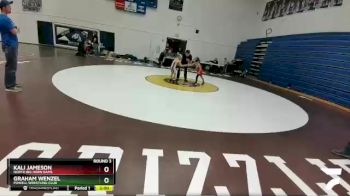 53-56 lbs Round 3 - Kali Jameson, North Big Horn Rams vs Graham Wenzel, Powell Wrestling Club