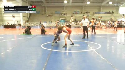 100 lbs Consi Of 4 - Timi Coles, Quest School Of Wrestling Girls - HSG vs Mya Beckett, Team RJN Green - HSG