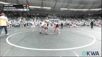 80 lbs 3rd Place - Tegan Jones, Ponca City Wildcat Wrestling vs Rylan Brezinka, Shelton Wrestling Academy