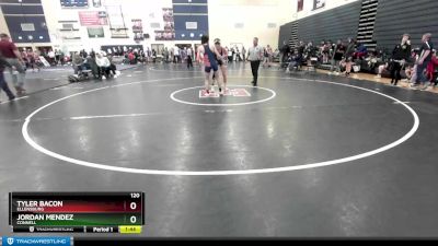 120 lbs Quarterfinal - Jordan Mendez, Connell vs Tyler Bacon, Ellensburg