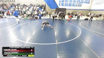 112 lbs Quarterfinal - Hunter Young, Champions Wrestling Club vs Tristan Herrera, Team Prestige